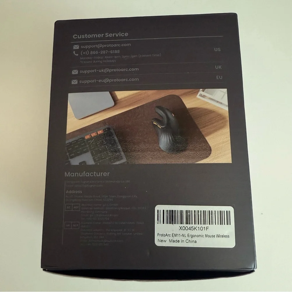 ProtoArc Ergonomic Vertical Mouse, EM11 NL Bluetooth Mouse Wireless, Ergo Mouse